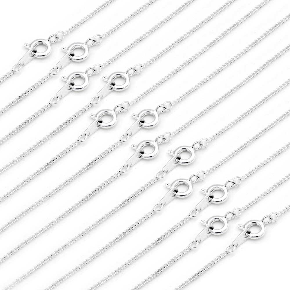 Pack of 12 Silver Plated Snake Chain