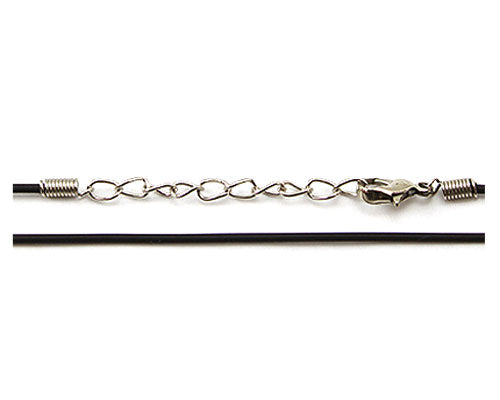 Black Caucho Necklace - 18 Inches