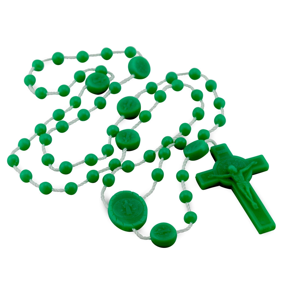 St. Benedict Plastic Beads Rosary