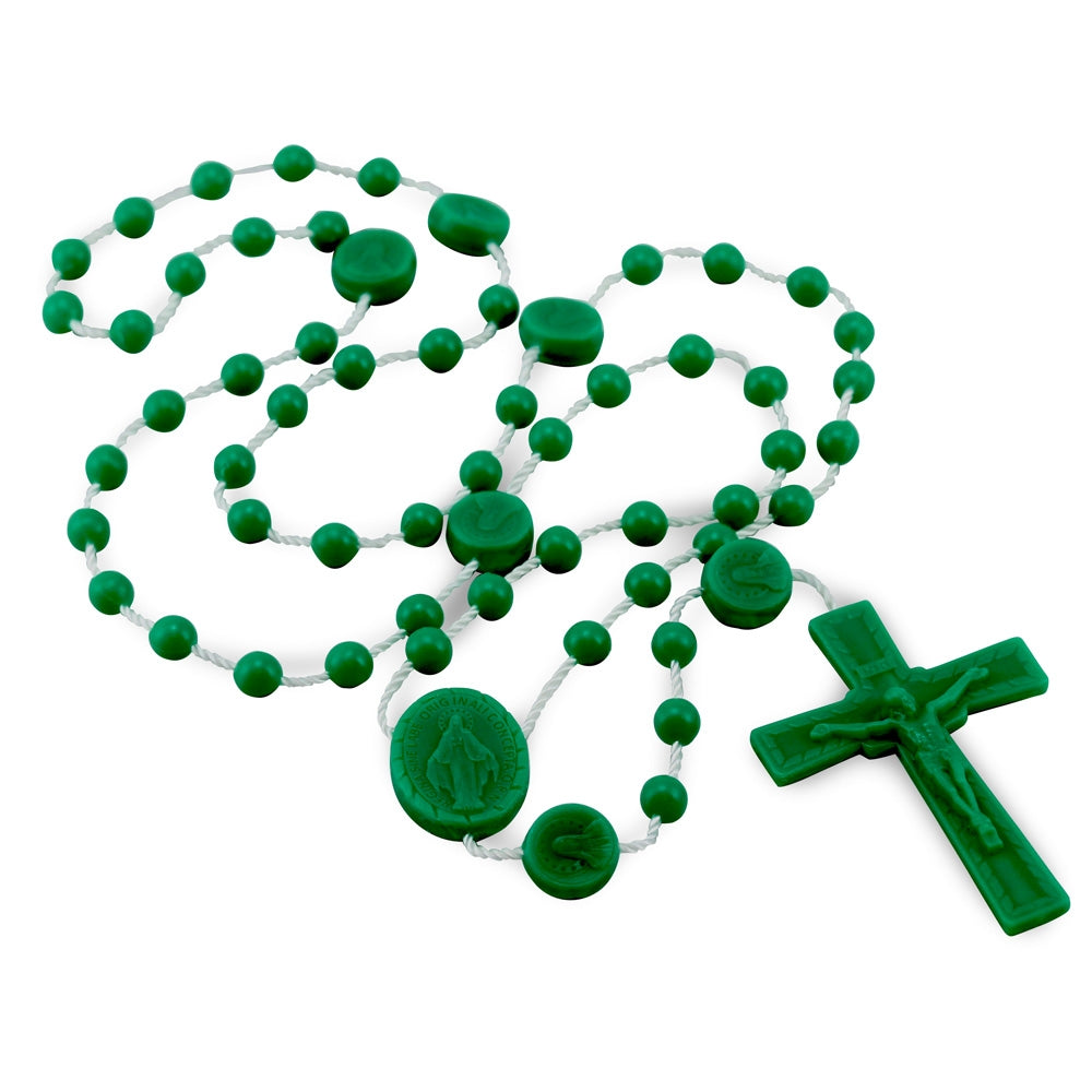 Miraculous Medal Plastic Rosary