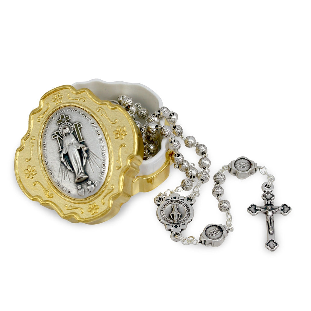 Miraculous Gold Rosary Beads