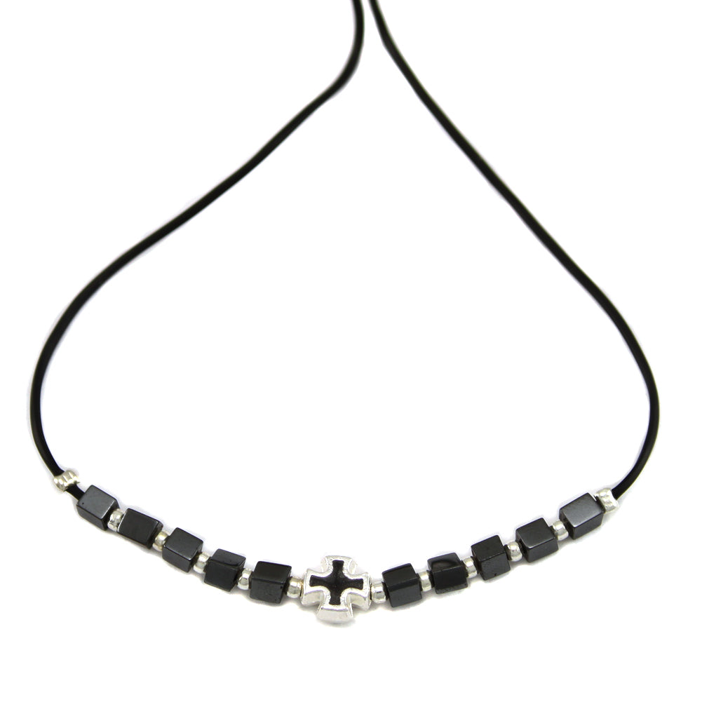 Hematite Beads Rosary Necklace
