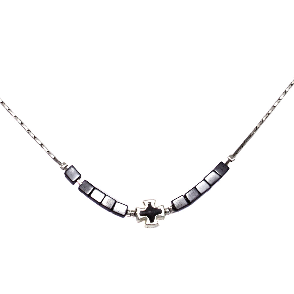 Hematite Beads Rosary Necklace