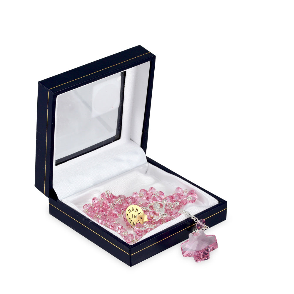 Pink Crystal Beads Rosary