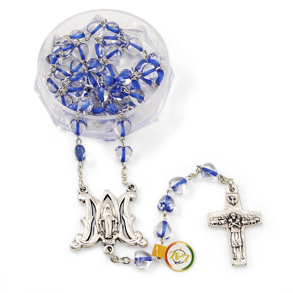 Miraculous Crystal Heart Beads Rosary-gal