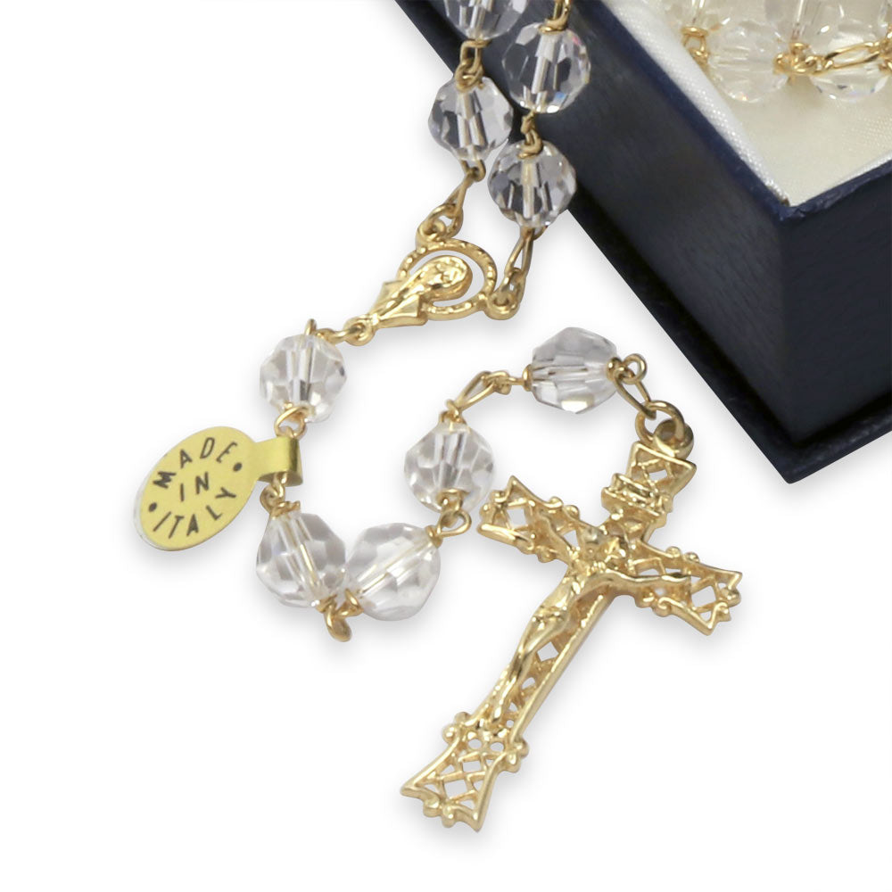 Swarovski Rosary Large Clear Crystal Beads