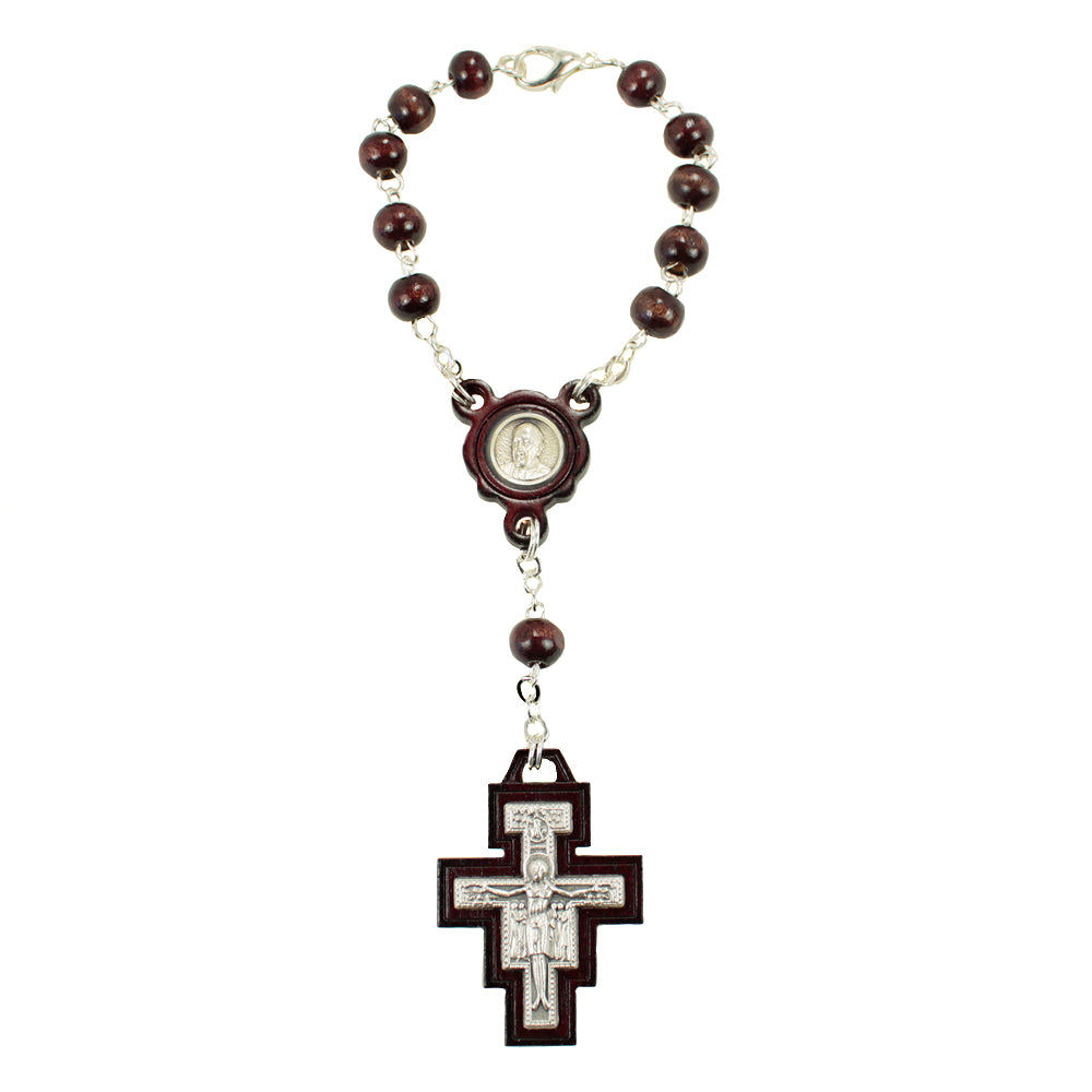 Burgundy Wooden Beads Decade