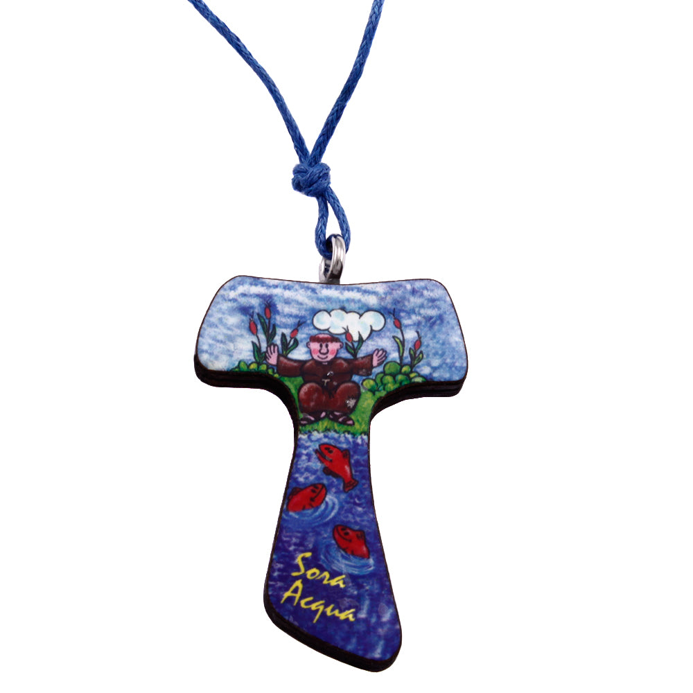 Catholic Sister Water Tau Cross Necklace