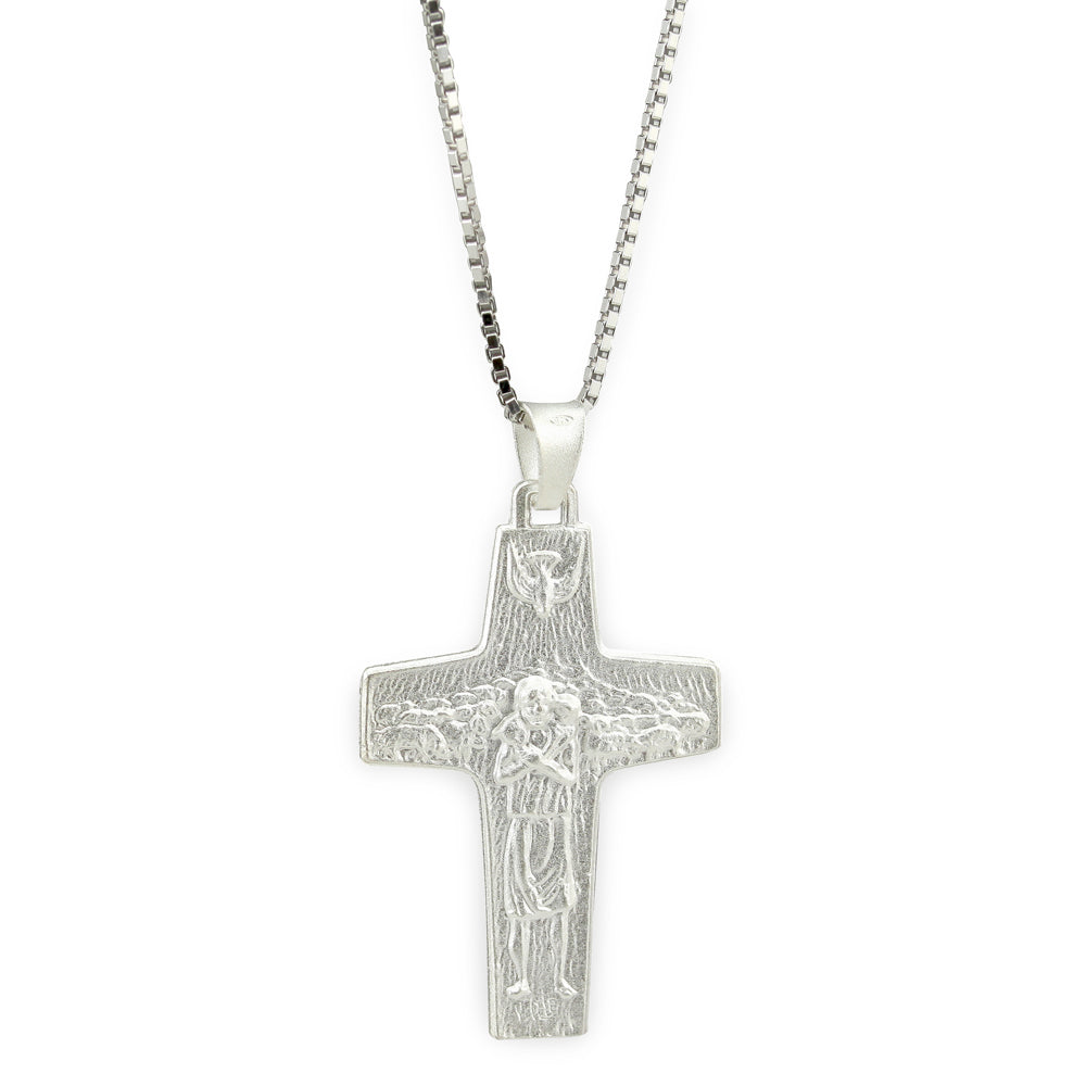 Sterling Silver Pope Francis Cross Pendent