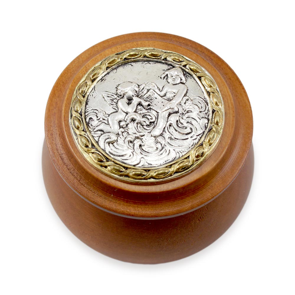 Little Angels with silver and Gold Plated Image Rosary Box