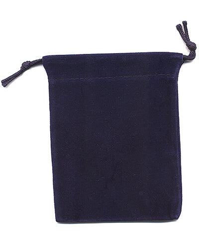 Dark Blue Soft Velour Rosary Pouch