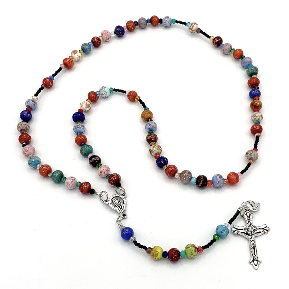 Murano beads rosary, Murano glass buy rosary, necklace rosary, rosary glass necklace