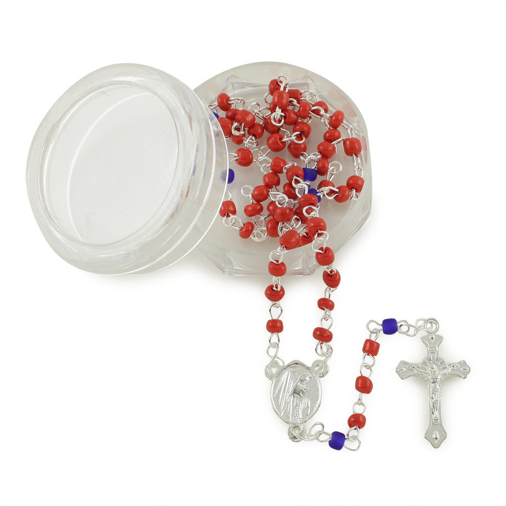 Glass Beads Catholic Rosaries w/ Box