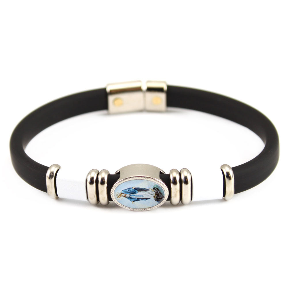 Catholic Bracelet Our Lady of Miracles White