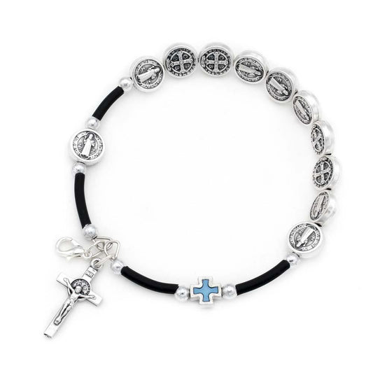 St. Benedict Bracelet with Blue Cross