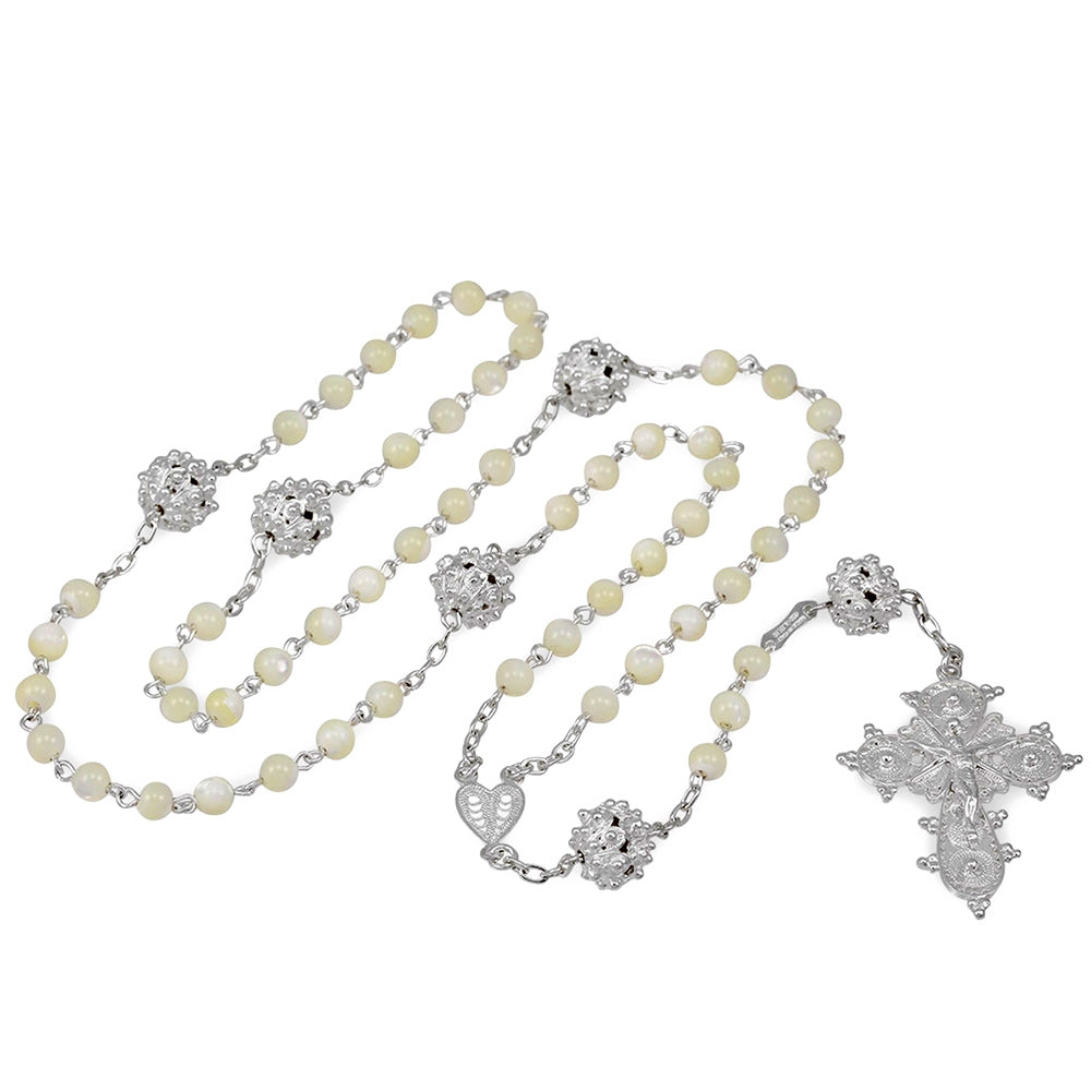 Mother of Pearl Beads Catholic Rosary