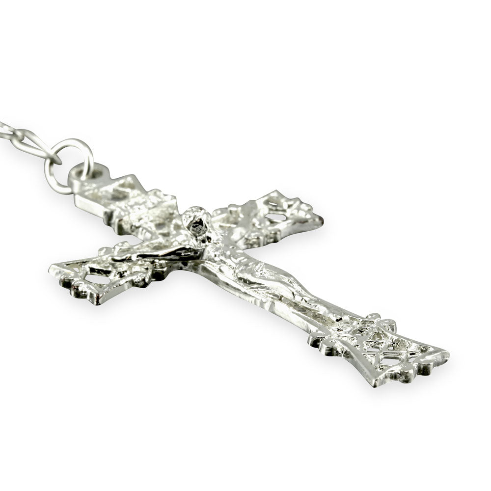 Sterling Silver Cross Rosary