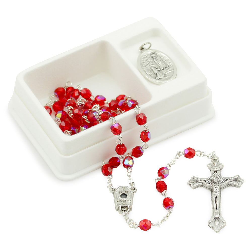 Lady of Lourdes Rosary Gift Set
