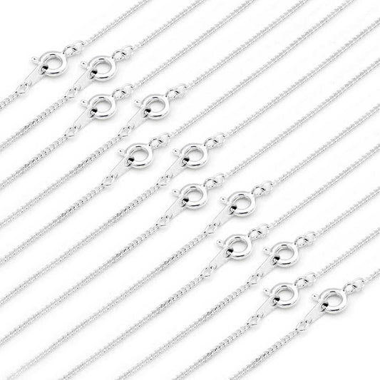 Pack of 12 Silver Plated Snake Chain