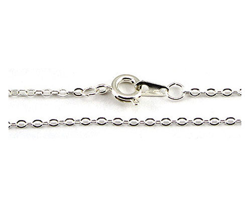 Silver Plated Rolo Chain Necklace -17 Inches