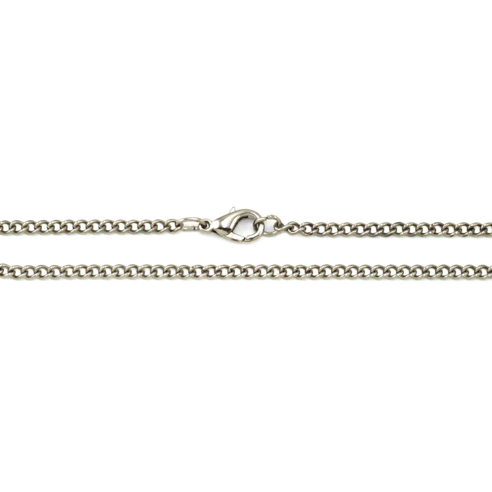 Silver-tone Finish Snake Chain Necklace - 20 Inches