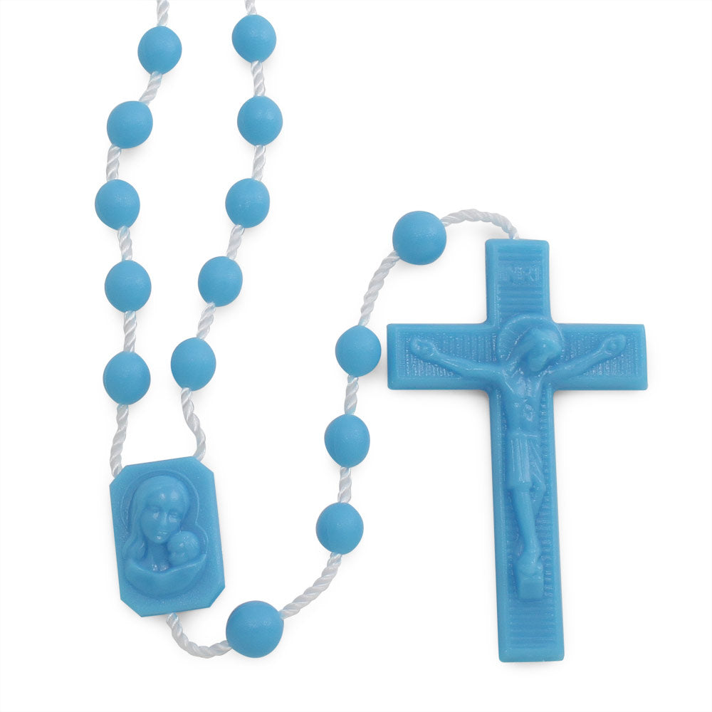 Blue Plastic Rosaries