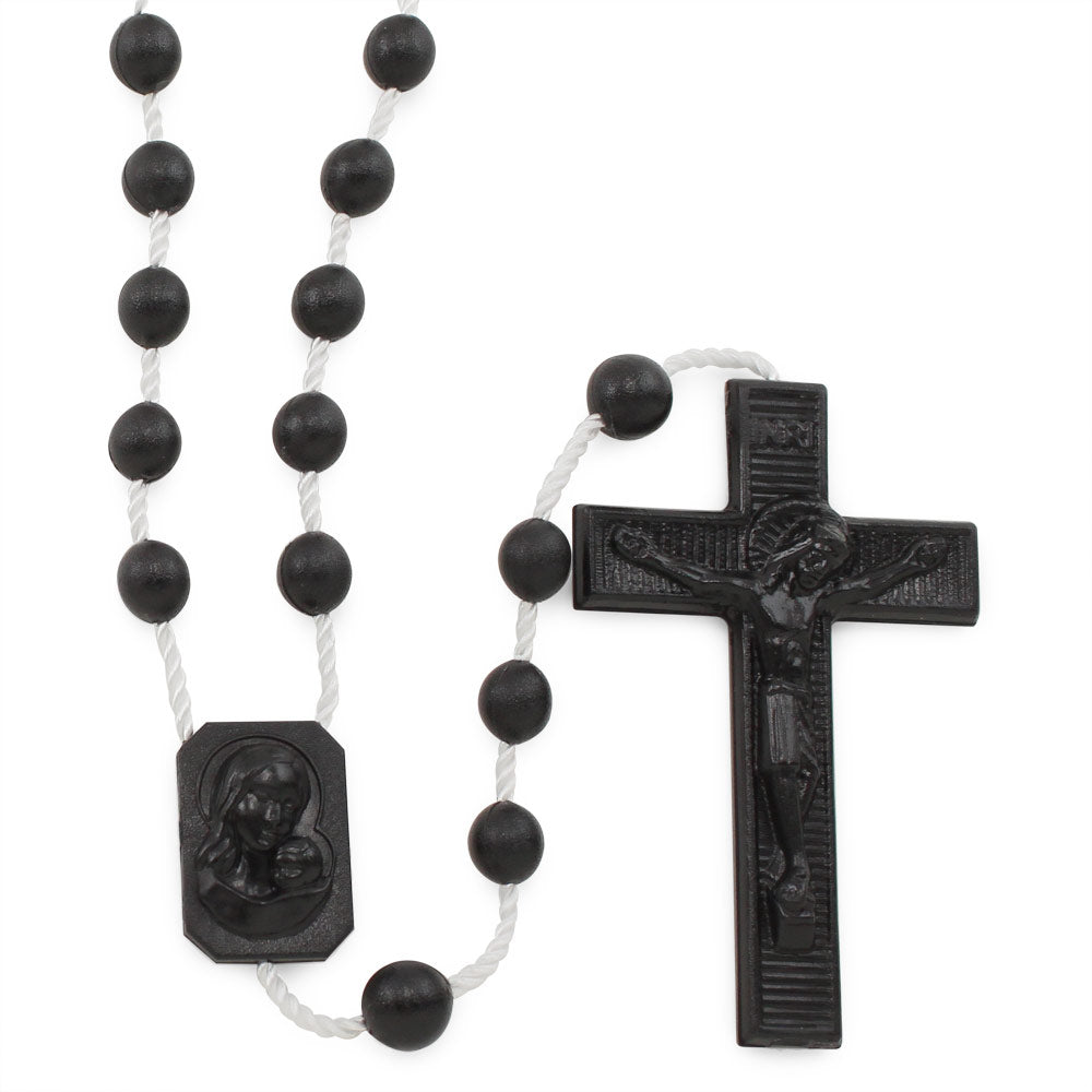 Black Plastic Rosaries