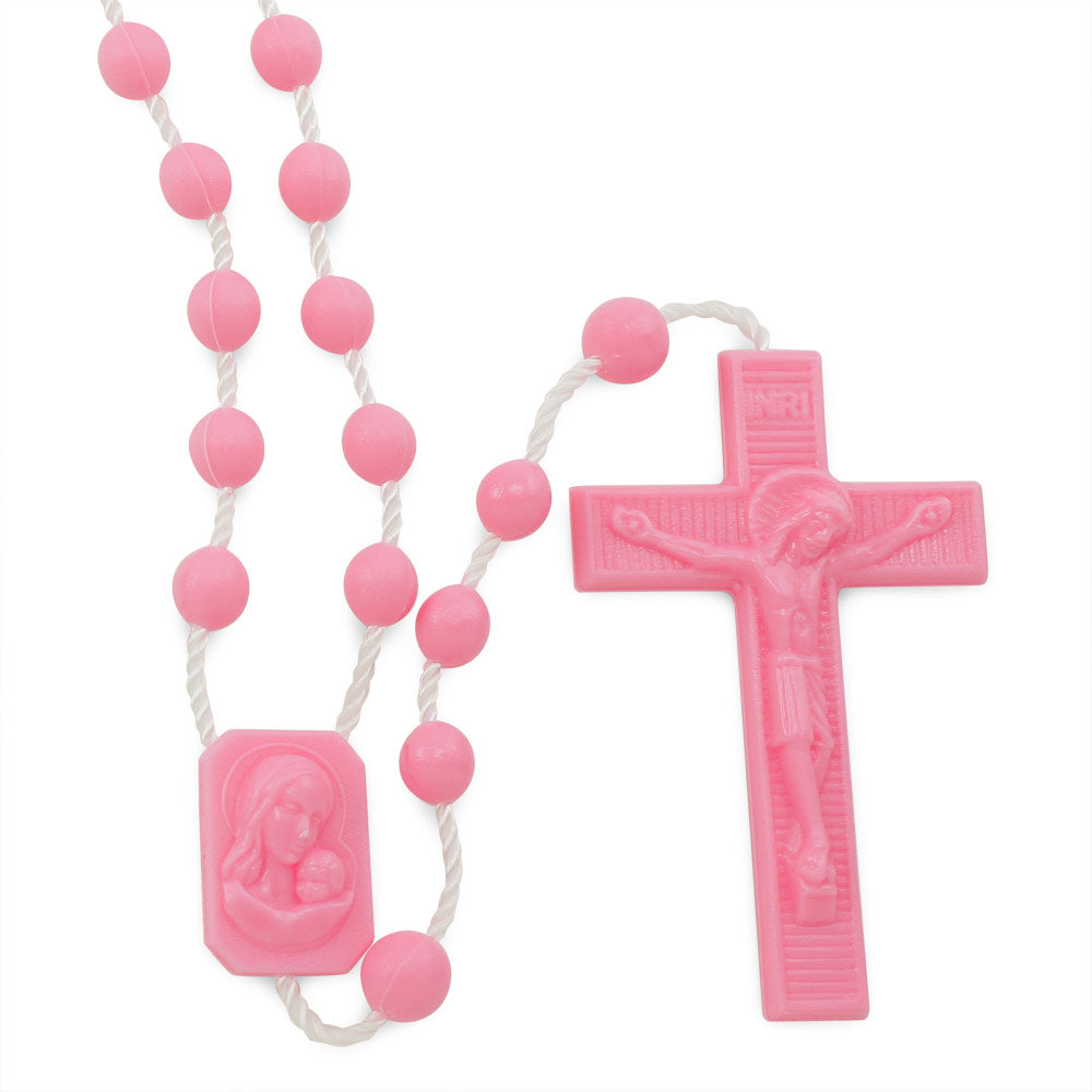 Pink Plastic Rosaries