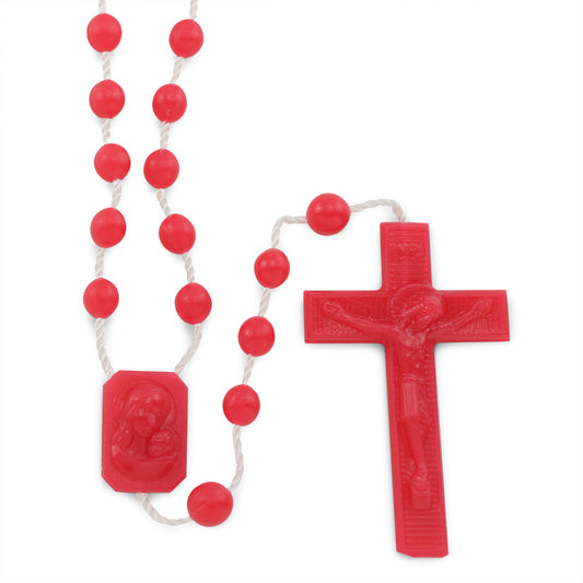 Red Plastic Rosaries