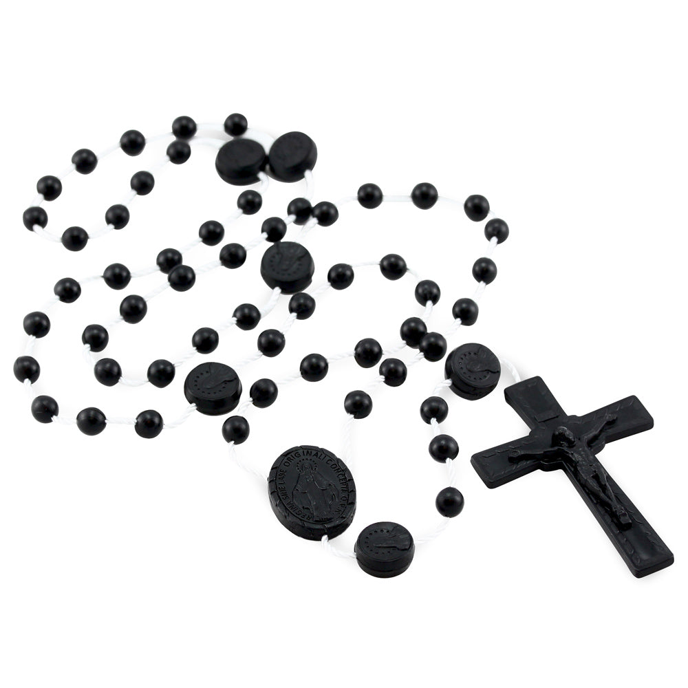 Miraculous Medal Plastic Rosary