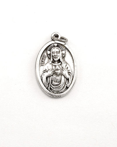 Sacred Heart - Virgin Of Carmel Medal - Front