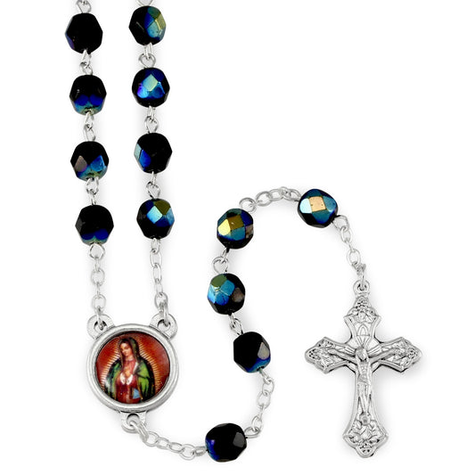Black Crystal Beads Rosary