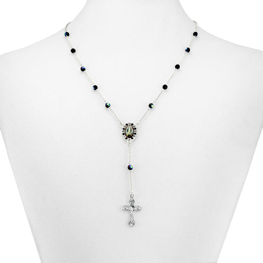  Crystal Beads Rosary Necklace