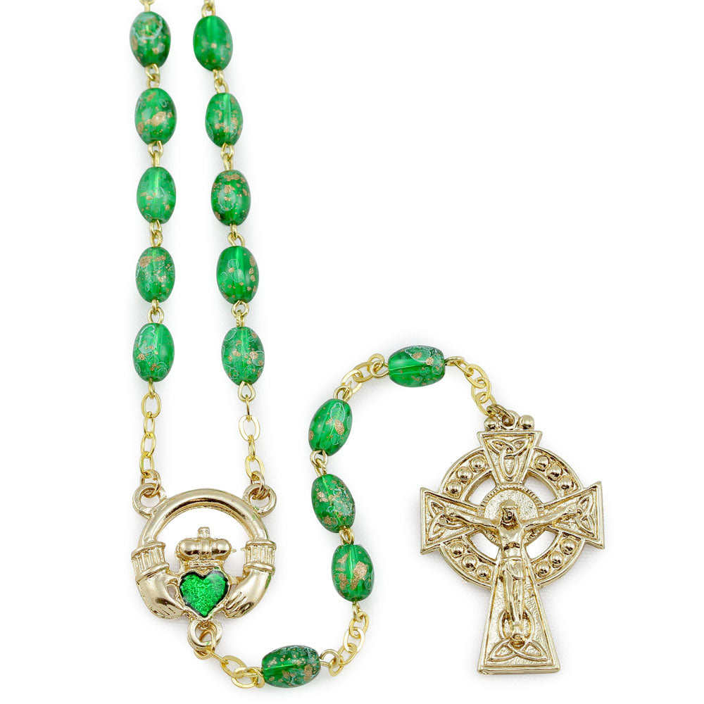 Irish Green Beads Rosary
