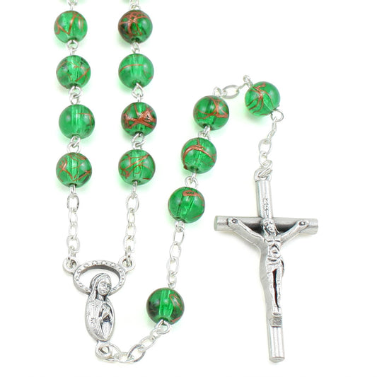 Green Glass Beads Rosaries