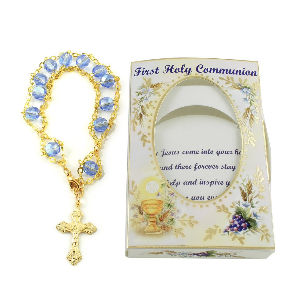 Catholic First Communion Rosary Bracelet Gift