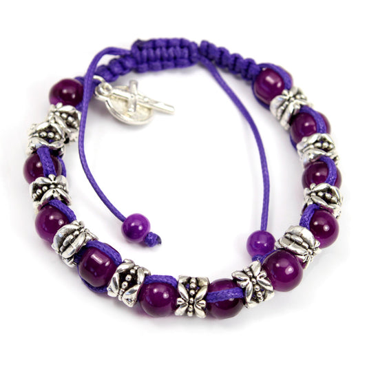 Amethyst Beads Rosary Bracelet