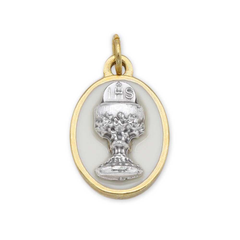 Gold First Communion Medal Charm Pendant