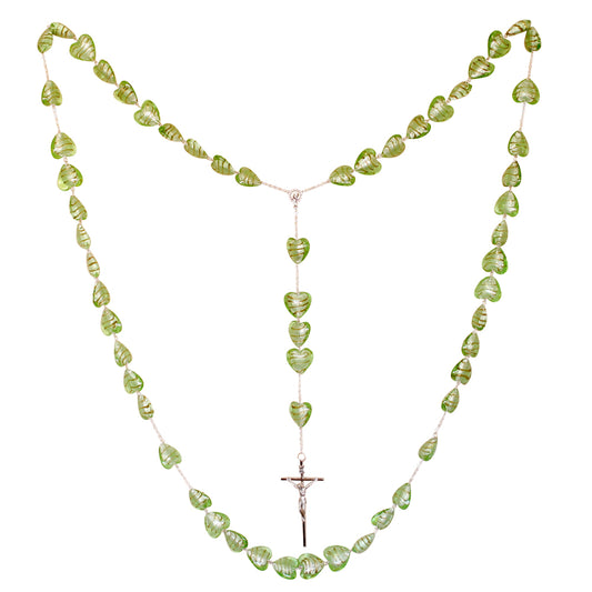 Rosary with Heart Beads