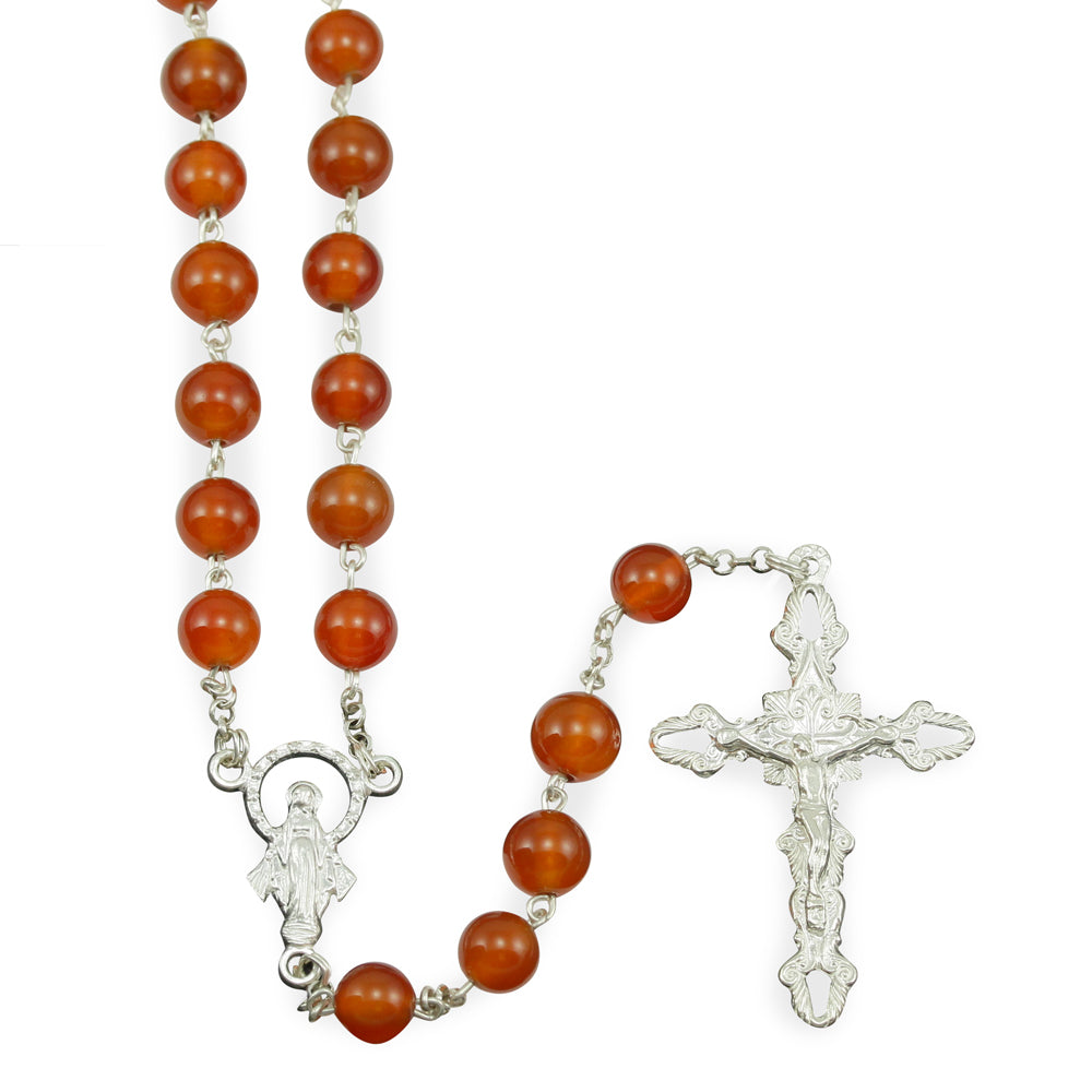 Rosary with Carnelian Beads