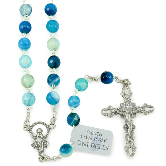 Light Blue Beads Rosary