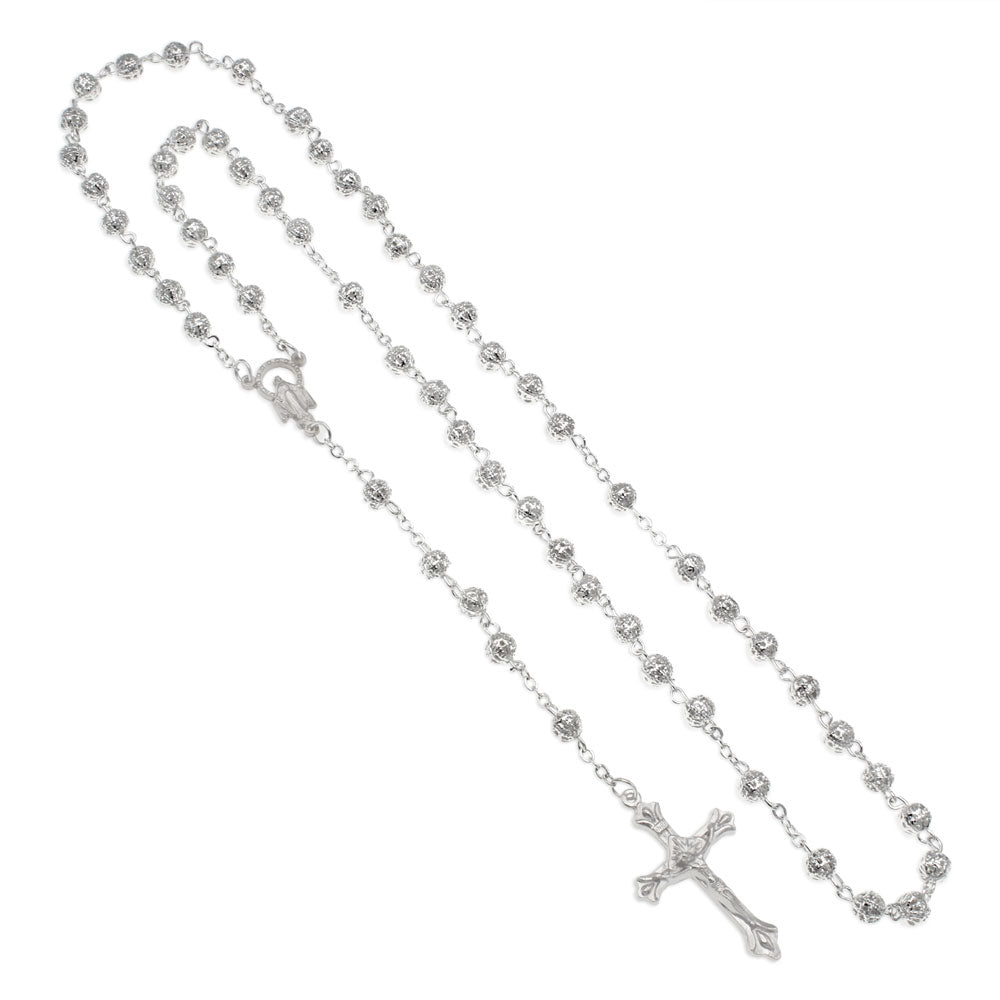 Our Lady of Miracles Silver Rosary