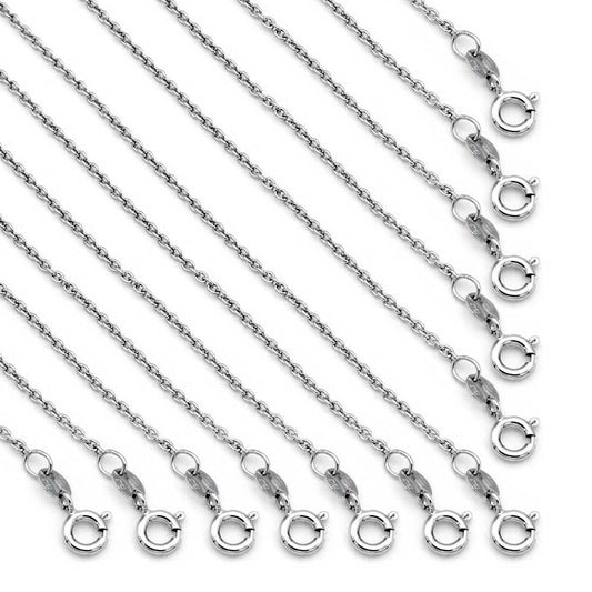 Sterling Silver Necklace Chain - Pack of 12