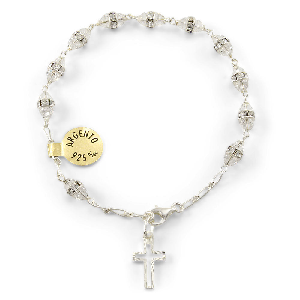 Swarovski Crystal Beads Catholic Rosary Bracelet