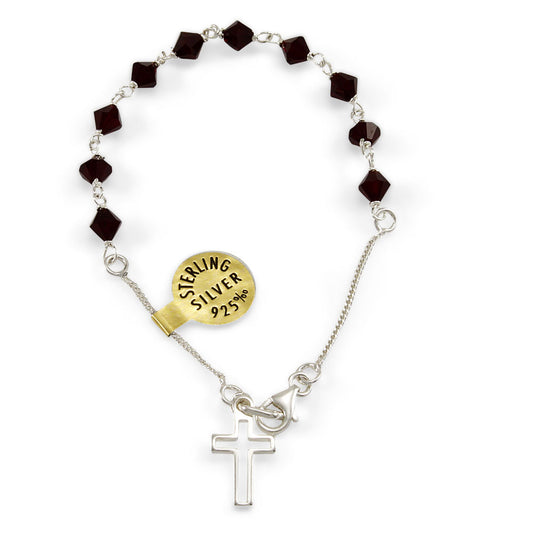 Swarovski Crystal Beads Rosary Catholic Bracelet