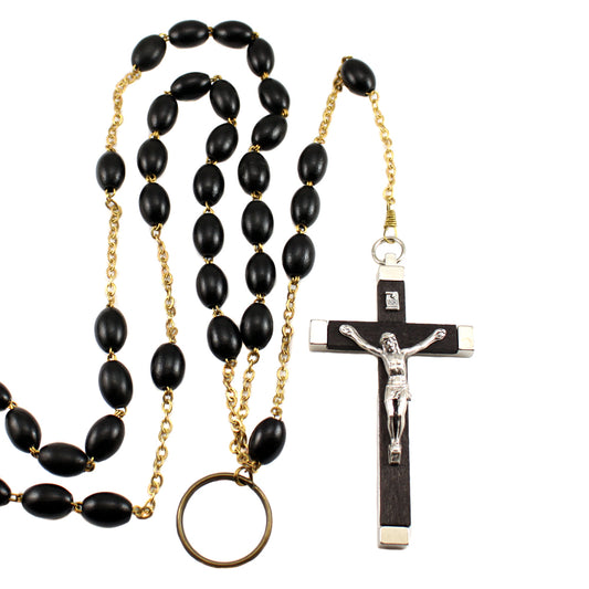 Black Nun's Beads Catholic Rosary