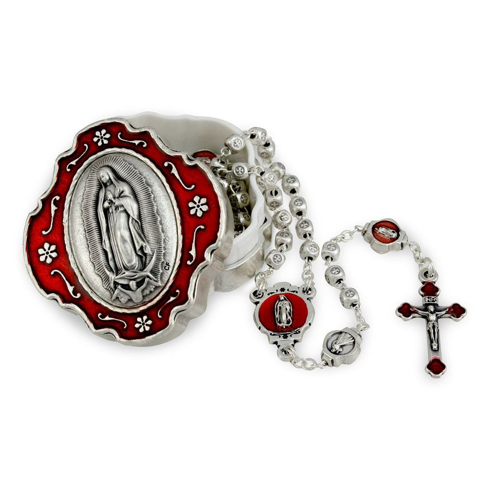 Lady of Guadalupe Metal Beads Rosary