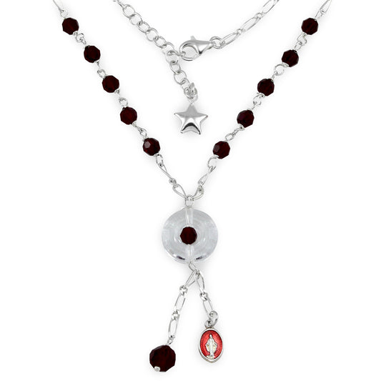 Rosary Necklace Swarovski Crystal Beads