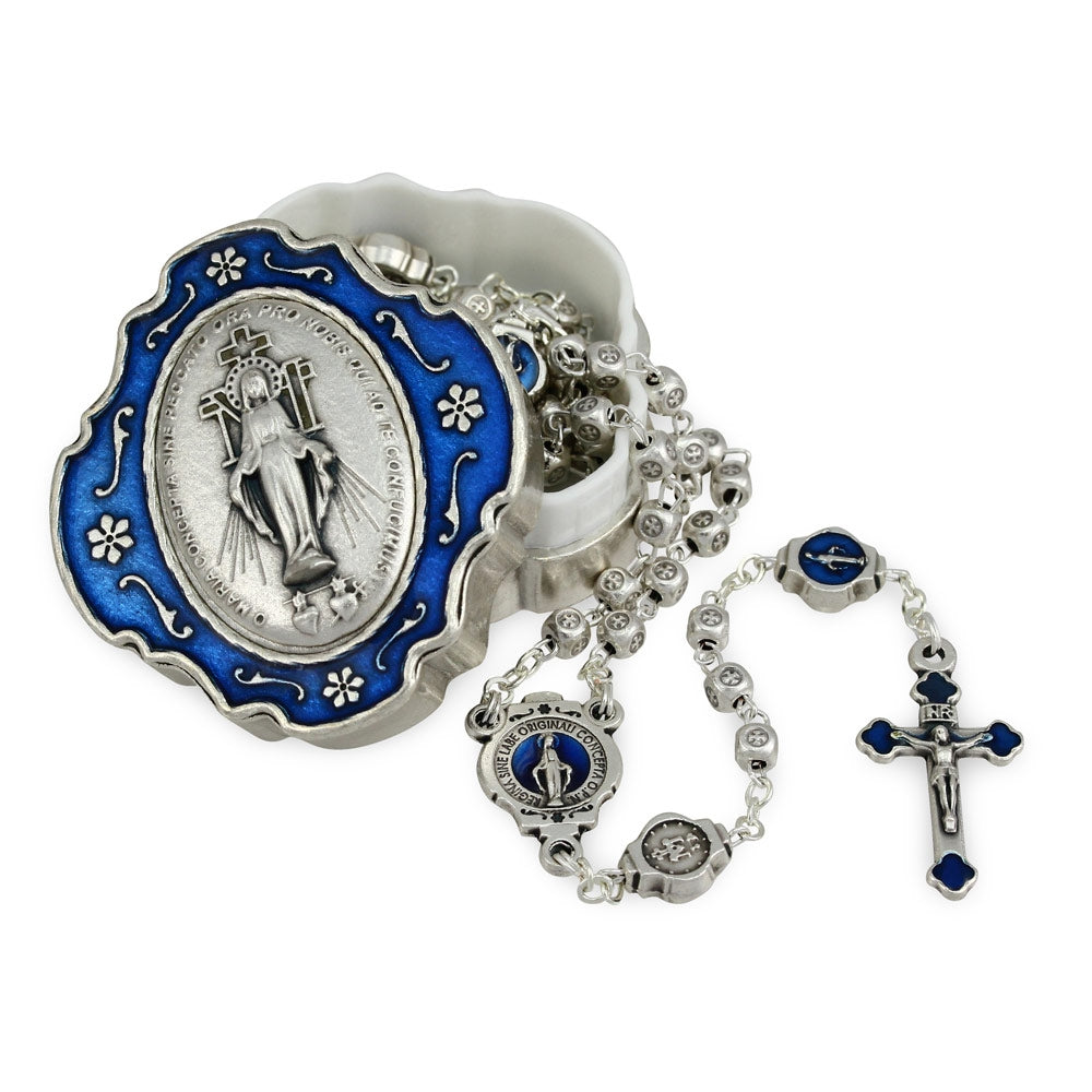 Miraculous Metal Beads Rosary