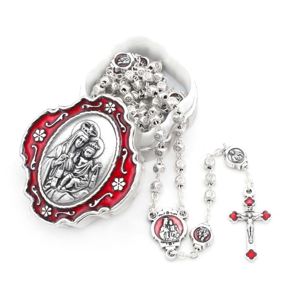Lady of Mount Carmel Metal Beads Rosary